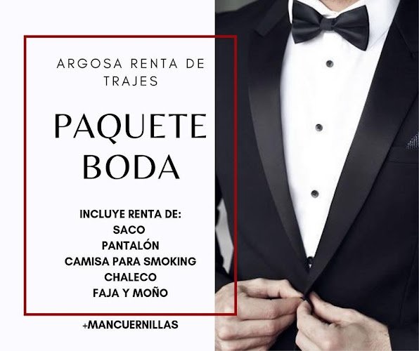 Argosa, renta de trajes en Tuxtla
